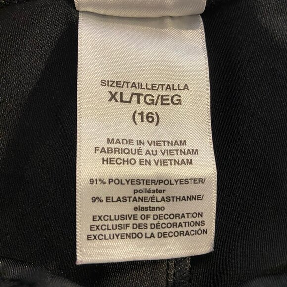 Adidas Youth XL Black Leggings Rainbow Logo Pink 3-Stripe Athletic Pants - Picture 5 of 5